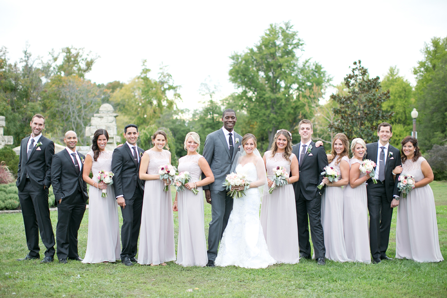 Pale Lavender and Gray Bridal Party