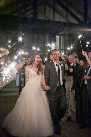 Wedding Exit with Sparklers