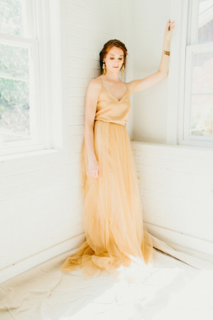 Apricot Bridal Gown