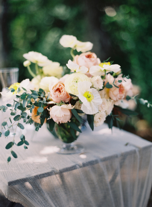 Apricot and Butter Wedding Flowers