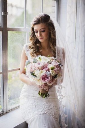 Bride with Soft Pink Bouquet