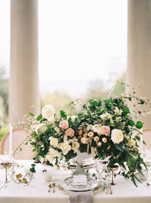 Centerpiece in Ivory and Blush