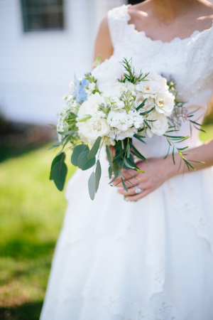 Ivory and Blue Bouquet