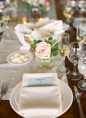 Menu Tucked in Place Setting