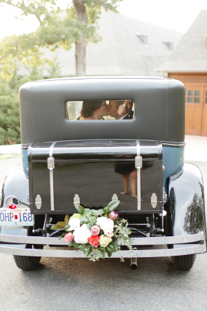 Vintage Car Decorated with Flowers