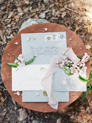 Blue and Gray Wedding Stationery