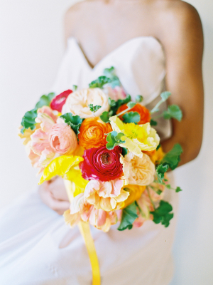 Bouquet in Shades of Pink and Yellow