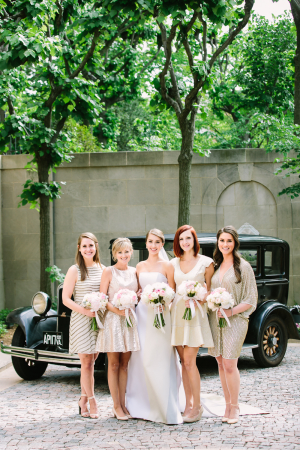 Bridesmaids in Gold
