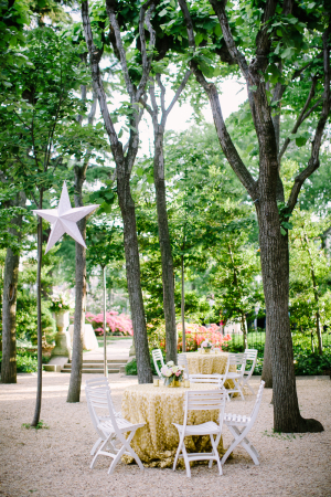 Cocktail Tables Under Trees