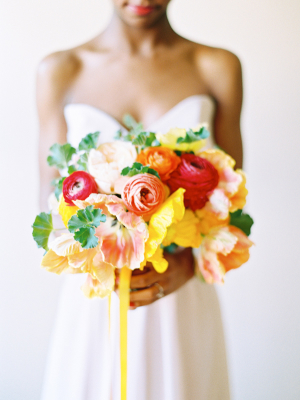 Coral and Yellow Bouquet