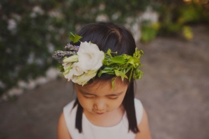 Flower Girl with Floral Wreath