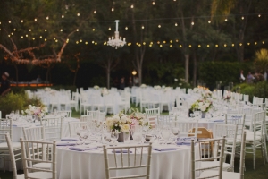 Outdoor Reception with String Lights