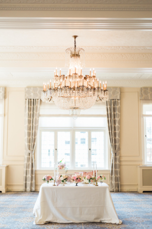 Sweetheart Table in White and Pink