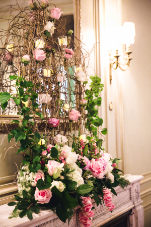 Wedding Mantel with Flowers
