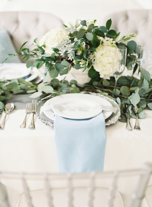 Wedding Table in Blue and Green