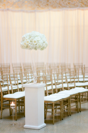 White and Gold Wedding Reception
