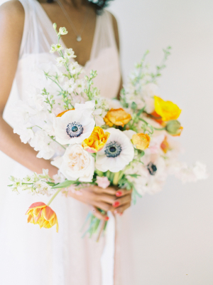 Yellow Bouquet with Anemones