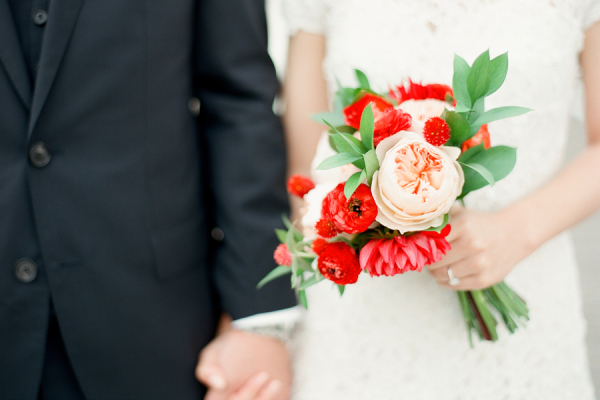 Bouquet with Pink and Red Flowers