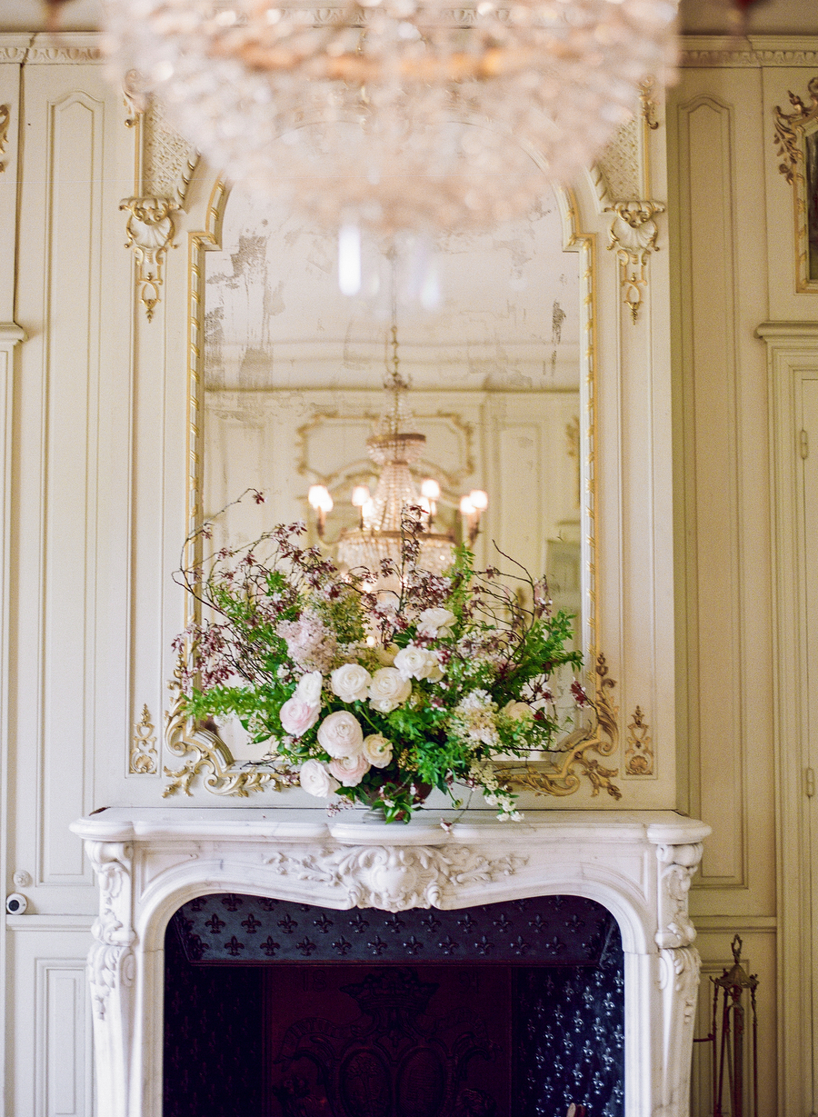 French Chateau Wedding Mantel