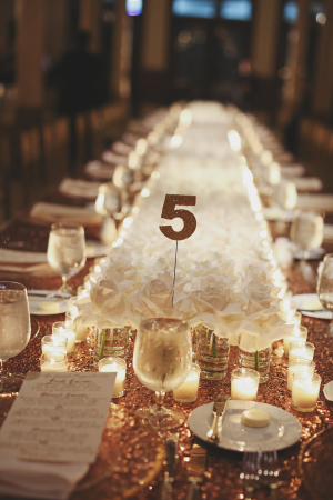 Gold Table Number