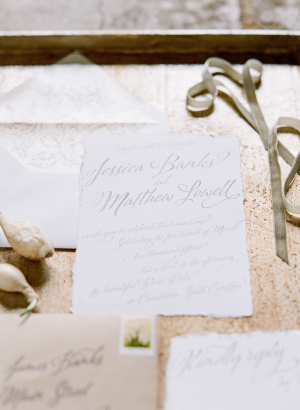 Gray and Ivory Wedding Invitations