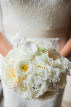 Ivory Peony and Rose Bouquet