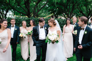 Ivory and Black Bridal Party