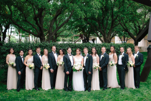 Ivory and Black Wedding Party