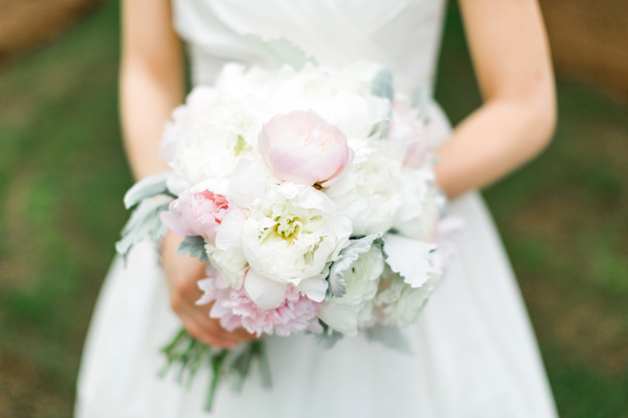 Ivory and Blush Peony Bouquet