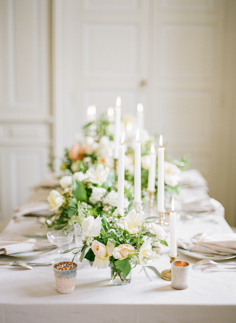 Pale Yellow and White Centerpiece