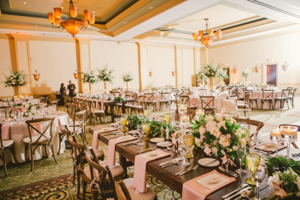 Pink and Green Wedding Reception