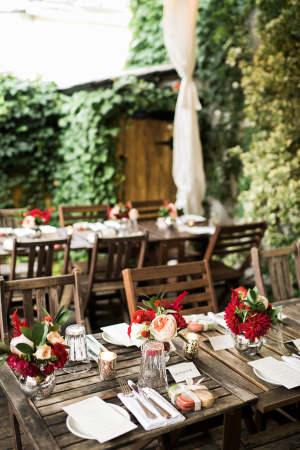 Red and Pink Outdoor Wedding