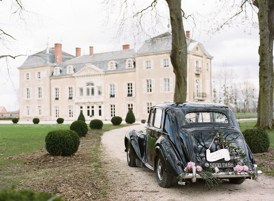 Vintage Car at French Chateau