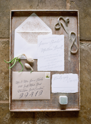 Wedding Invitations in Natural and Ivory