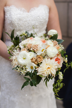 Apricot and Ivory Bouquet
