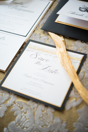 Black and Gold Wedding Stationery