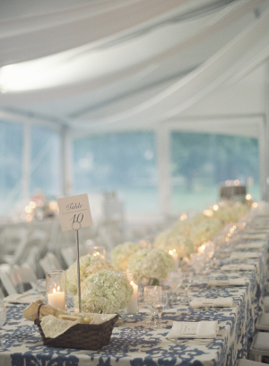 Blue and White Patterned Tablecloths