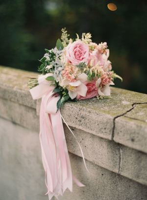 Bouquet with Pink Ribbons