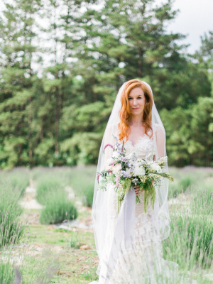 Bride with Pale Purple Bouquet