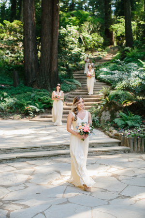 Bridesmaids Walking Down Aisle