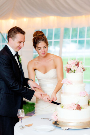 Cake Cutting Bride and Groom