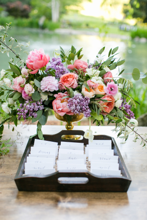 Escort Cards in Tray