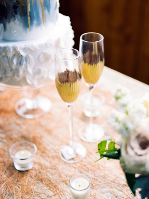 Gold Dipped Wedding Flutes