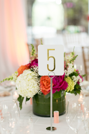 Gold Number Table Numbers