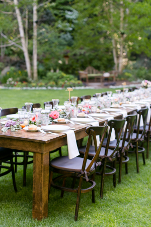 Long Tables for Outdoor Wedding
