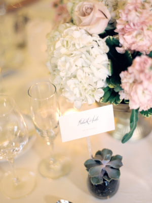 Pale Pink and Ivory Centerpiece