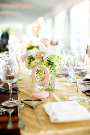 Pink Wood Table Number