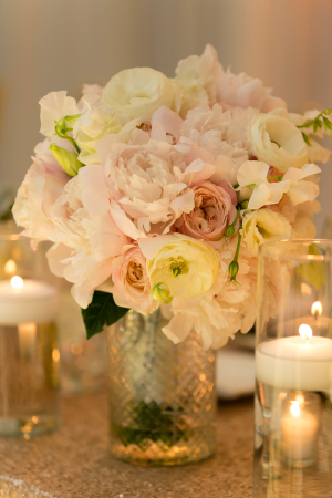 Pink and Ivory Wedding Flowers