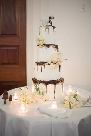 Wedding Cake with Chocolate Drips