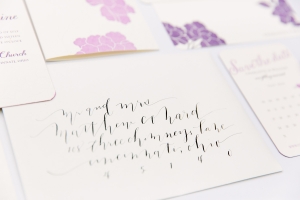 Black Calligraphy on Wedding Invitation